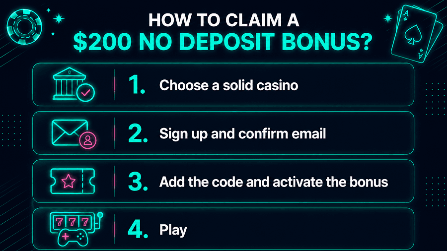 Claiming a $200 No Deposit Bonus Australia — Guide